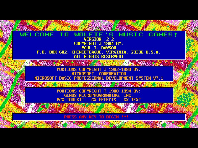 Wolfie's Music Games